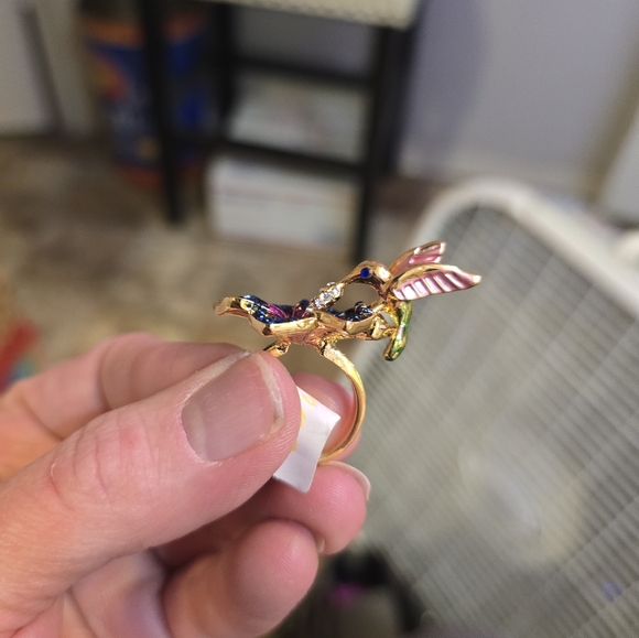 Jewelry | Rhinestone Hummingbird Ring | Poshmark